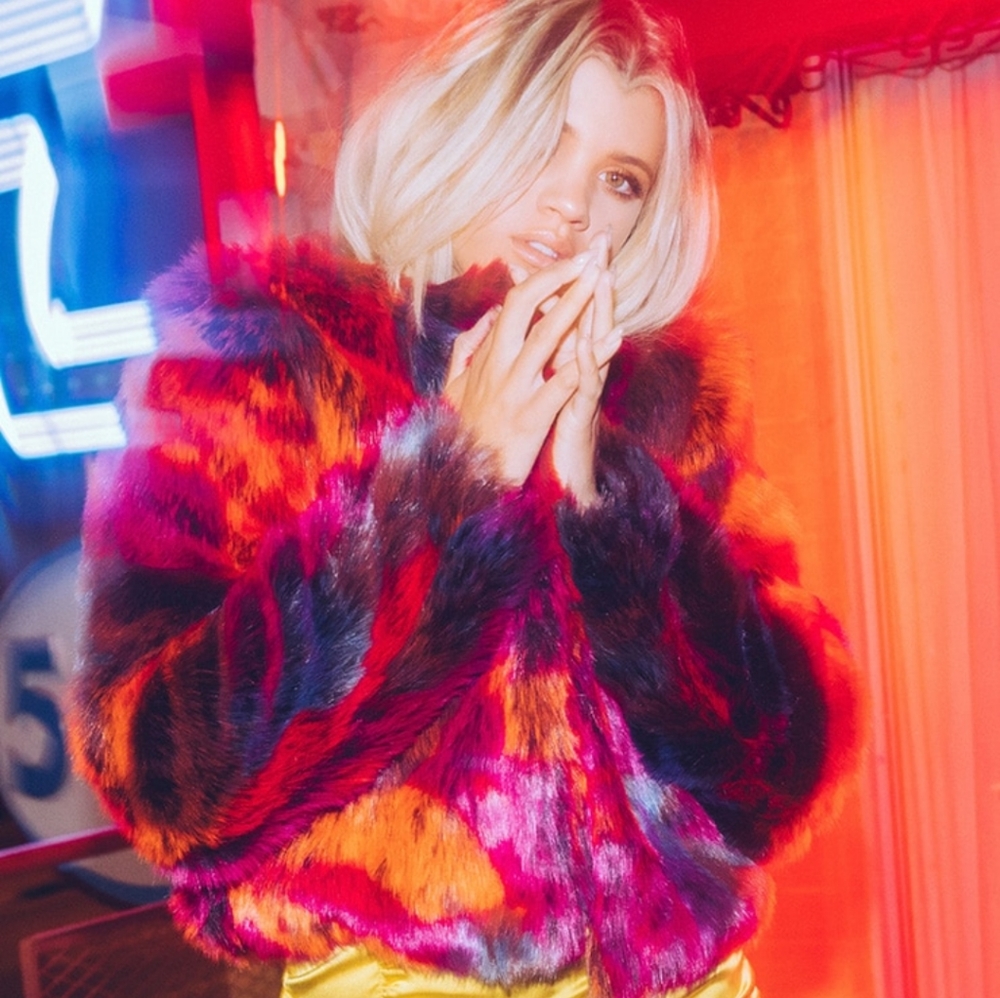 Rainbow Faux Fur Jacket